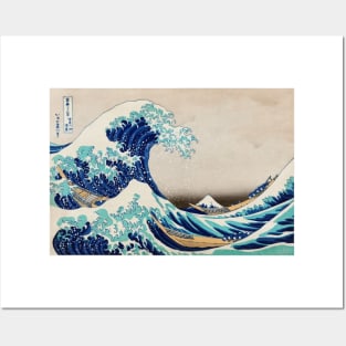 japanese waves Posters and Art
